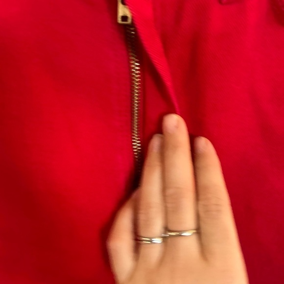 Wranglers, 7 x 32 ladies button fly red denim jeans with raw hemline - Picture 4 of 8